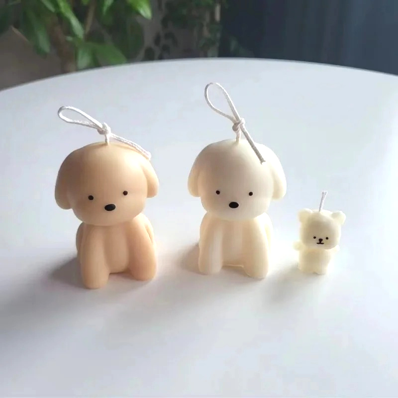 Soap Making Chemical - 3D Puppy Scented Candle Silicone Mold