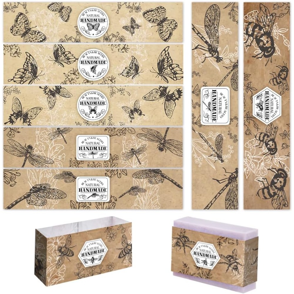 Kraft Soap Label - 90PCS Soap Packaging Paper 9 Styles