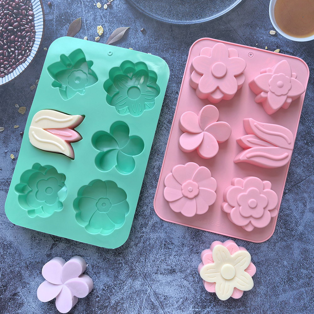 Soap Making Game - kinds Flower Silicone Molds Different Flower-shaped