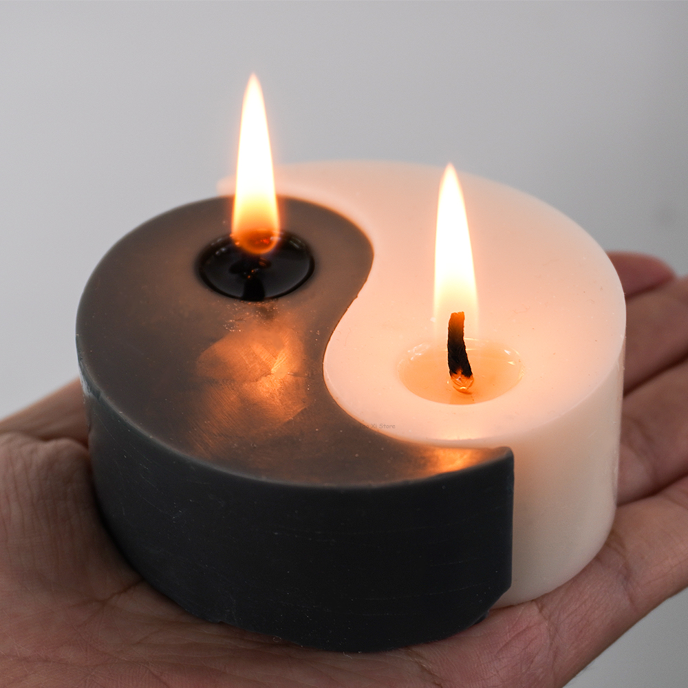 Soap Making Chemical - Yin Yang Silicone Candle Mold DIY