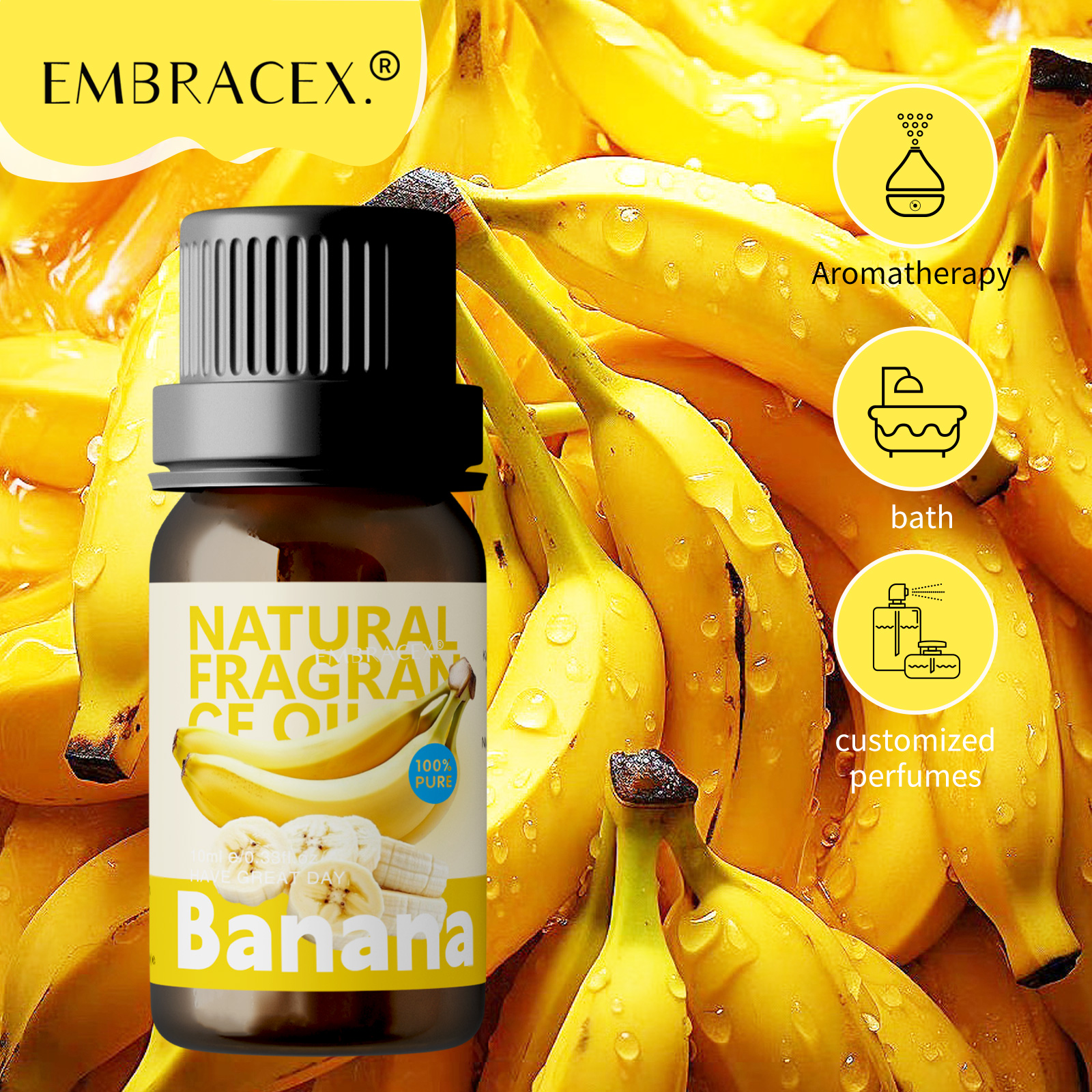 Soap Making Ingredient - 10ml Banana Perfume Oil Fragrance Essential