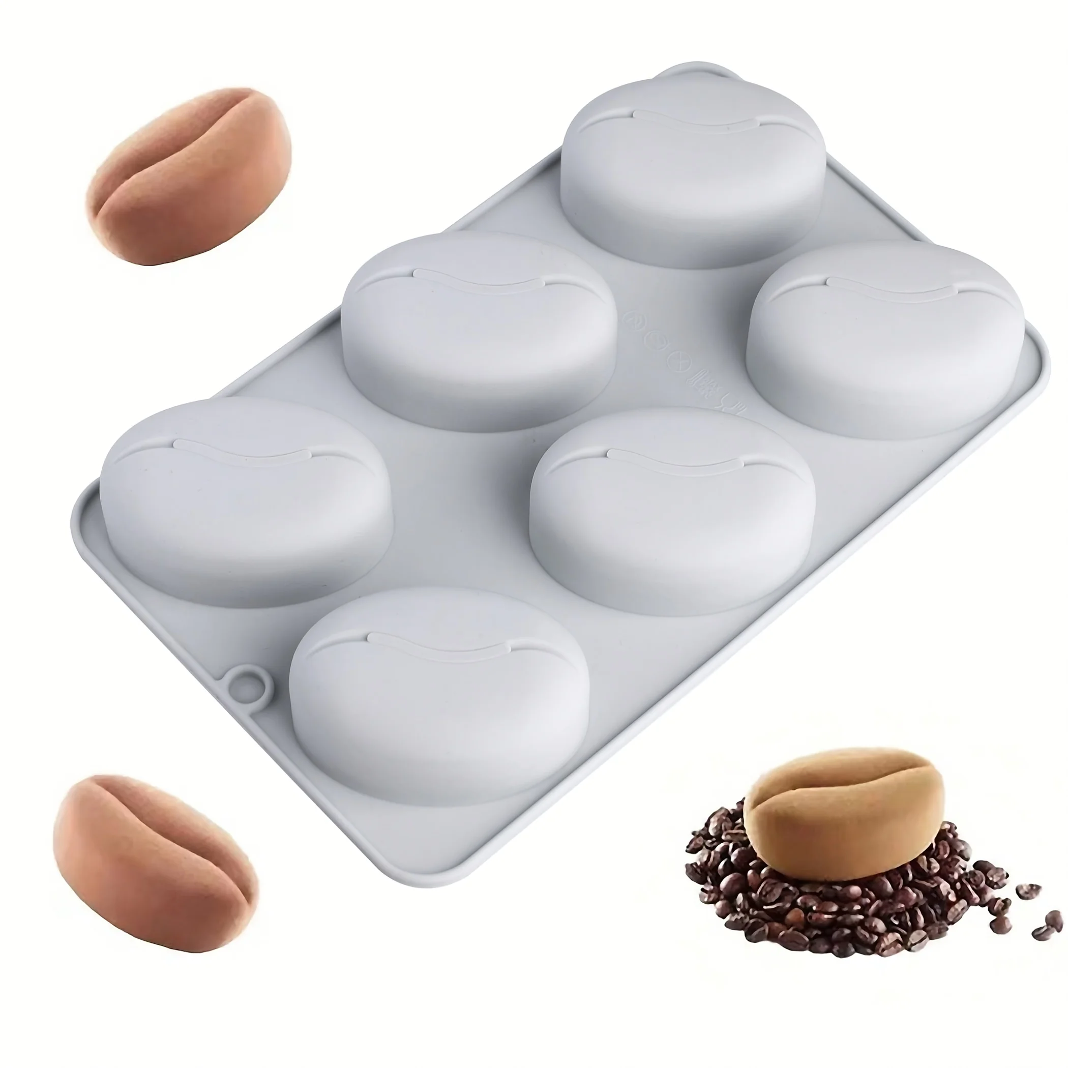 Soap Making Lye - Silicone Mold for Coffee Beans-A Non-Stick