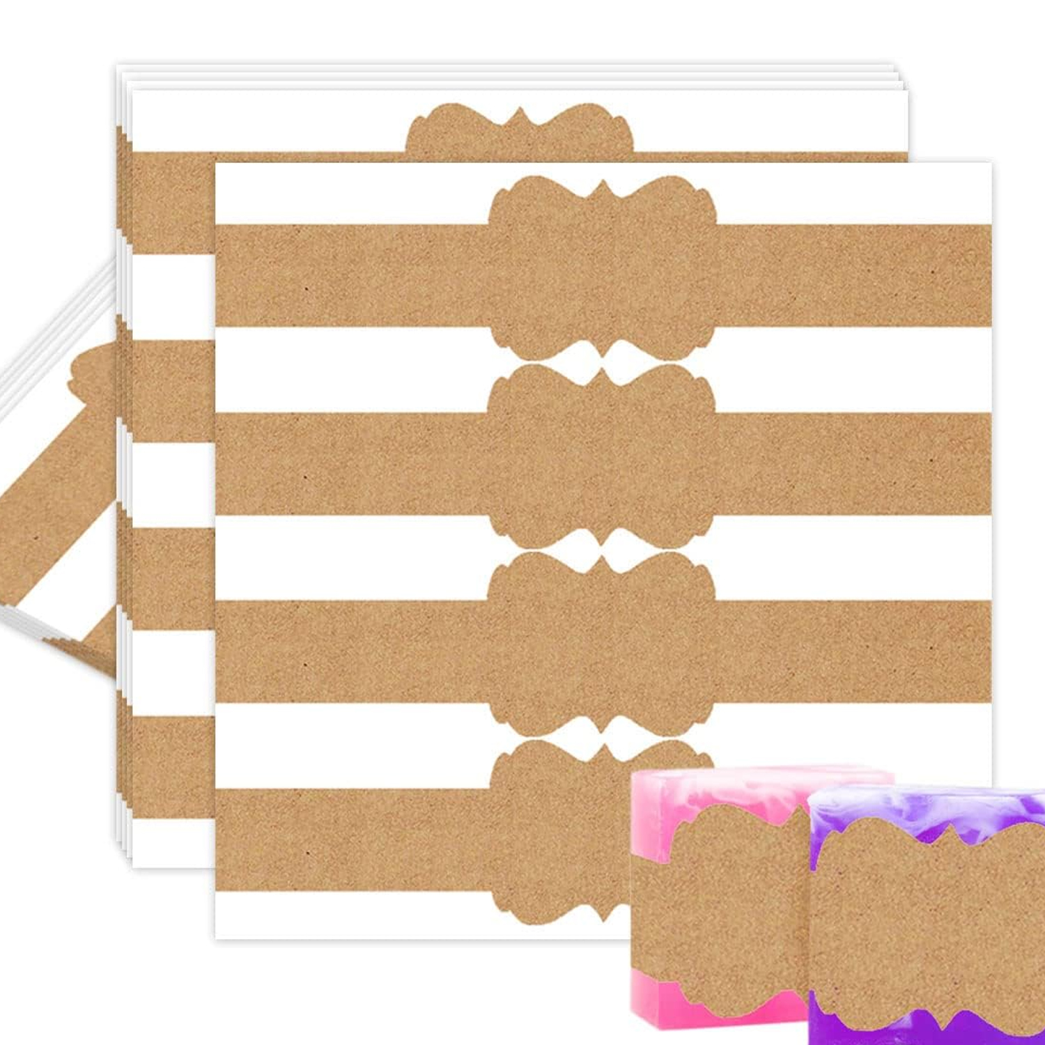 Custom 100Pcs Eco-Friendly Kra – Kraft Soap Label Bewertung und Preis