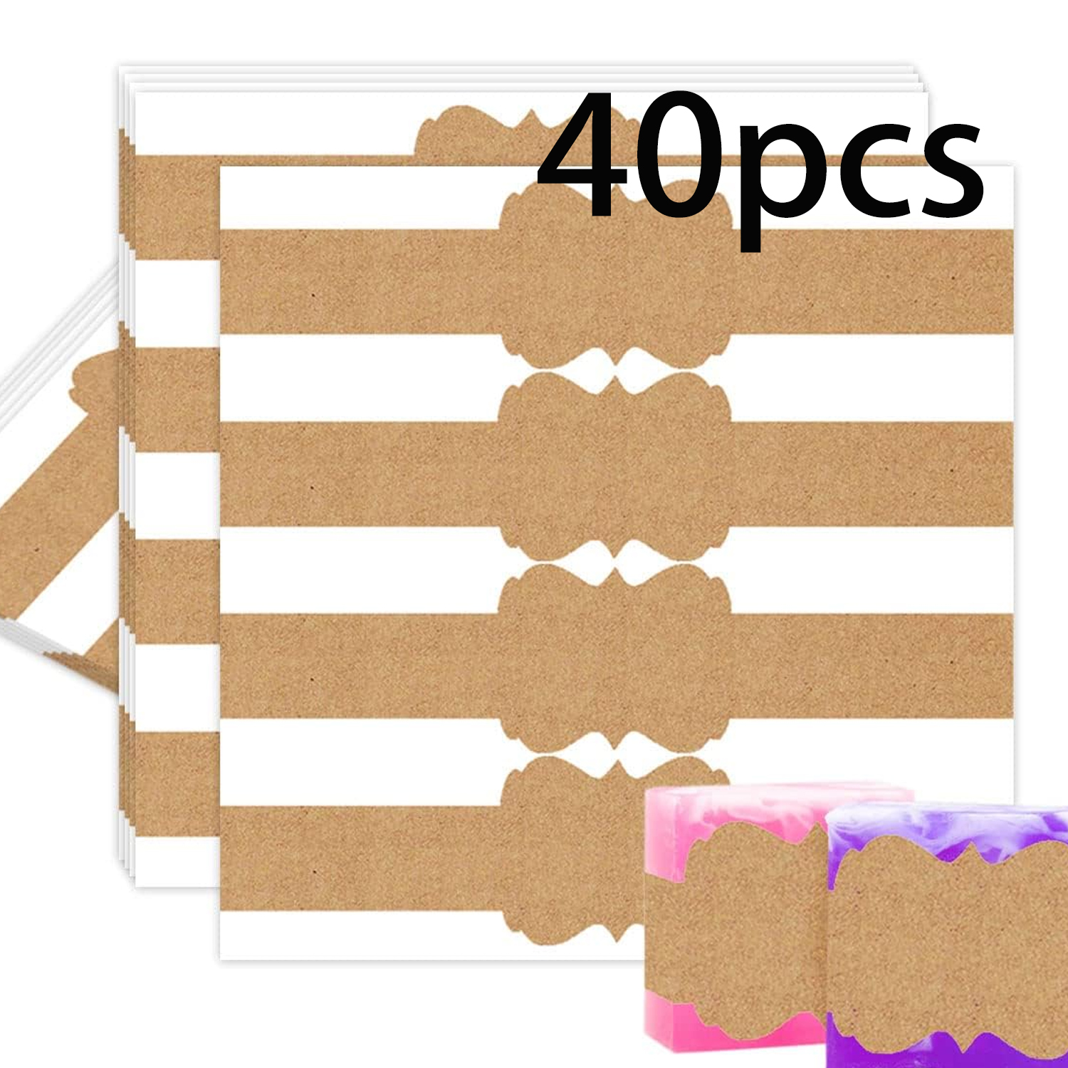 Custom 100Pcs Eco-Friendly Kra – Kraft Soap Label Bewertung und Preis
