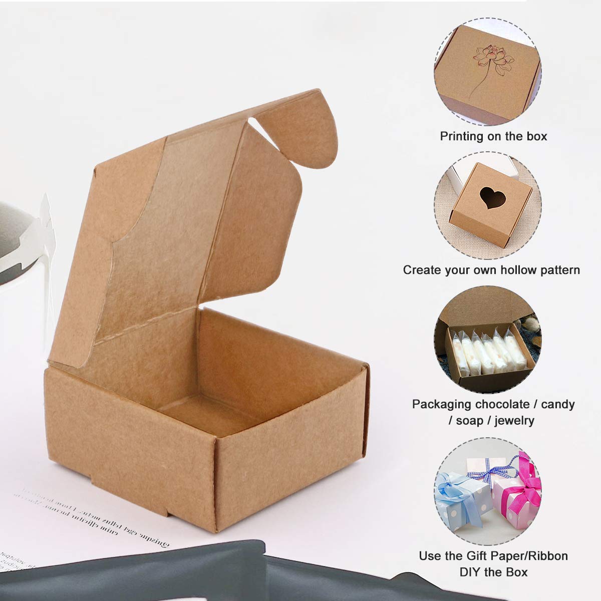 20/50PCS Kraft Paper Gift Boxe – Kraft Soap Label Bewertung und Preis