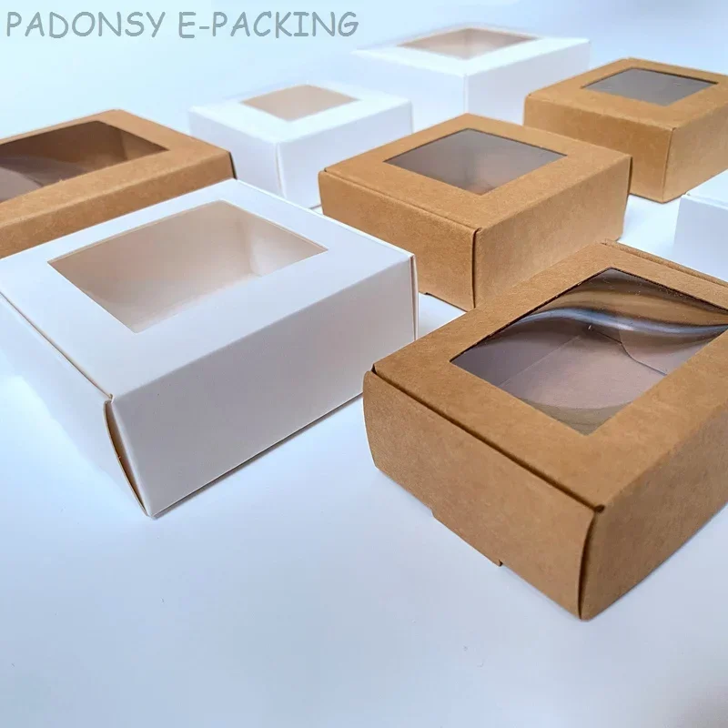 50pcs Kraft Paper Candy Box wi – Kraft Soap Label Bewertung und Preis