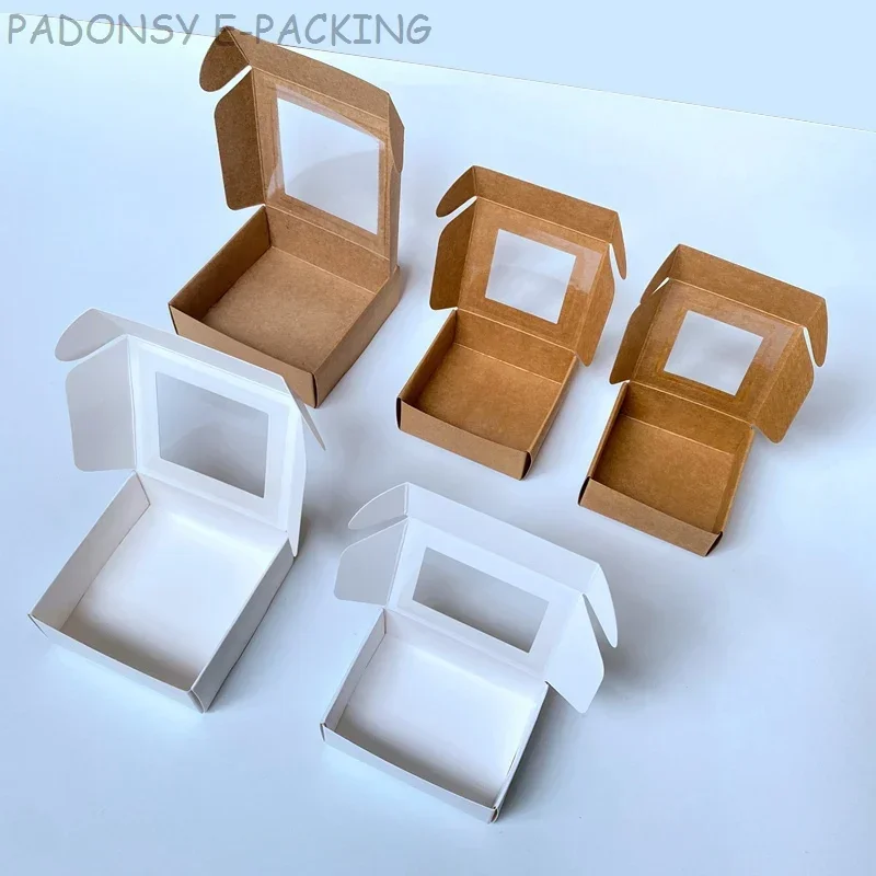 50pcs Kraft Paper Candy Box wi – Kraft Soap Label Bewertung und Preis