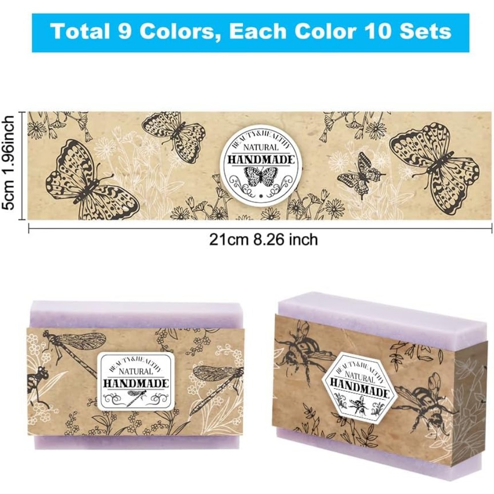 90PCS Soap Packaging Paper 9 S – Kraft Soap Label Bewertung und Preis