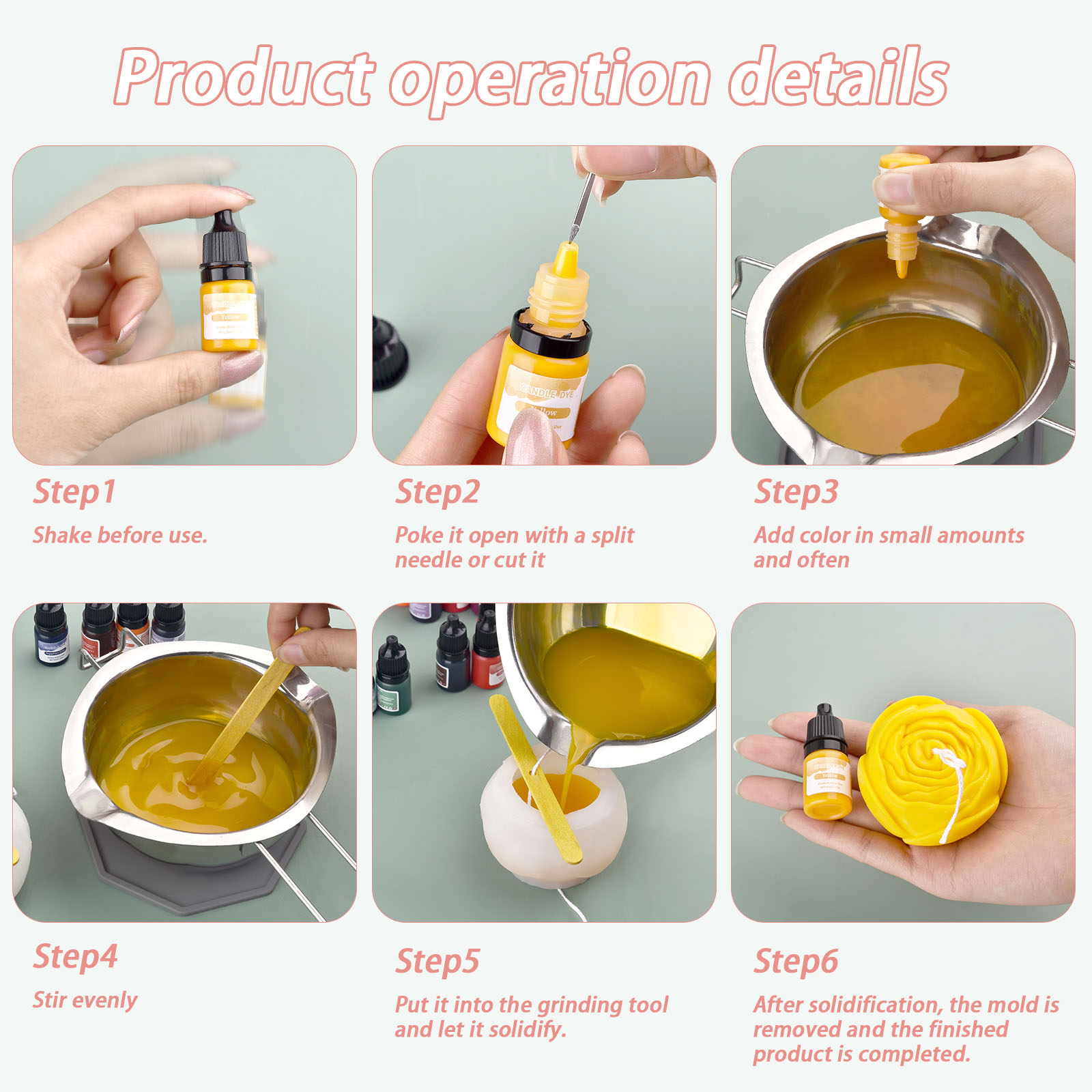 5ml/Bottle Candle Wax Pigment  – Soap Making Ingredient Bewertung und Preis